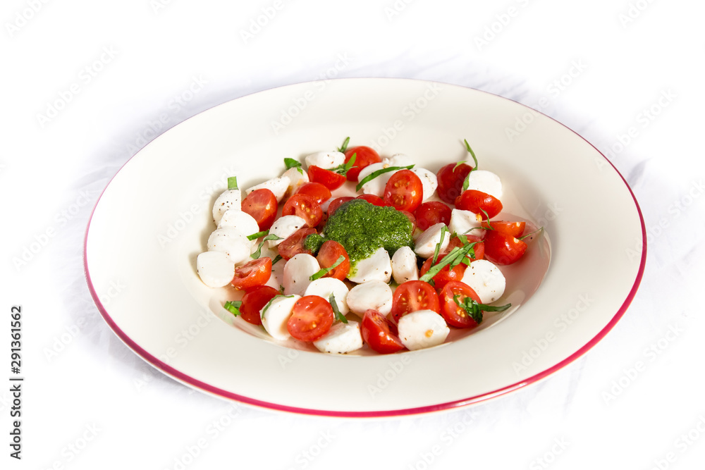 salad with mozzarella and tomatoes salad with mozzarella and tomatoes