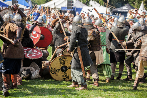battle of medieval warriors