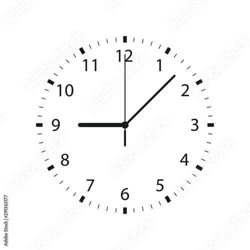 Clock vector design illustration isolated on background