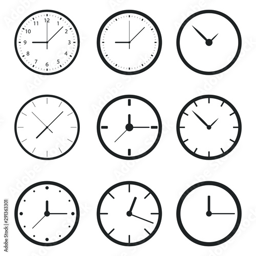 Clock vector design illustration isolated on background