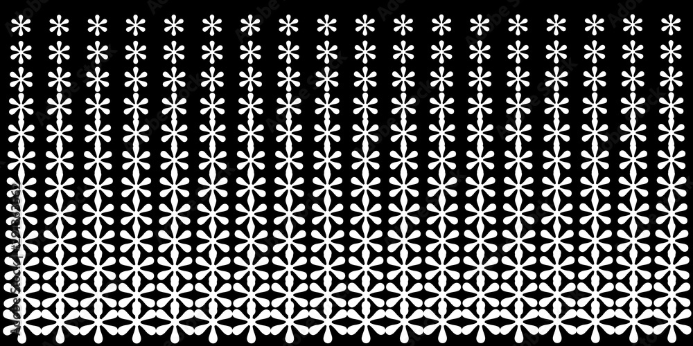 Abstract halftone pattern. Vector halftone dots background for design banners, posters, business projects, pop art texture, covers. Geometric black and white texture with floral elements. Abstract halftone pattern. Vector halftone dots background for design banners, posters, business projects, pop art texture, covers. Geometric black and white texture with floral elements.