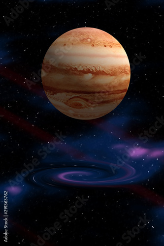 Fototapeta Naklejka Na Ścianę i Meble -  Black Hole Jupiter
