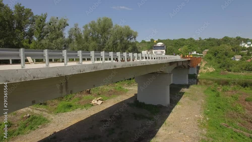 Ukraine, Kiev, June 30, 2019, Reconstruction of mosat in the city of Kiev, Repair of the ring road bridge. Ukraine, Kiev, June 30, 2019, Reconstruction of mosat in the city of Kiev, Repair of the ring road bridge.