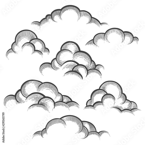 Clouds engraving set