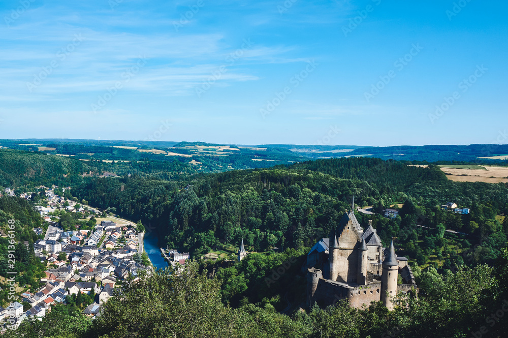 View of the Castle of Vianden in Luxembourg
