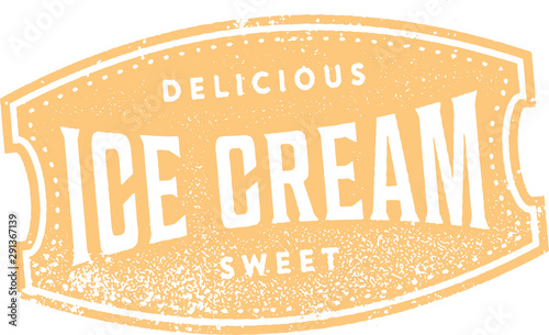 Vintage Style Ice Cream Sign