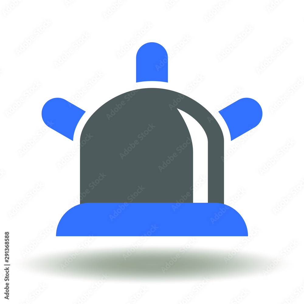 Siren logo. Emergency medical danger signal icon vector. Traffic bulb police illustration.
