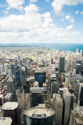 Chicago skyline from above