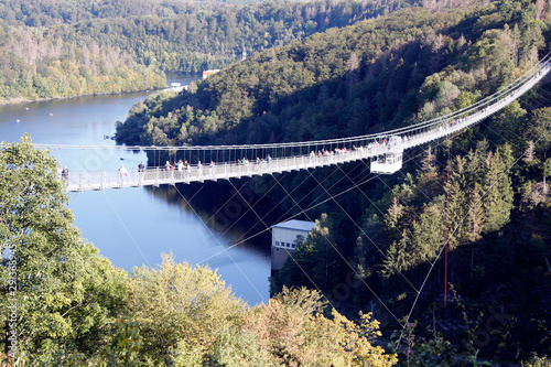 Suspension bridge, Titan RT, Dam, Rappbode dam, Harz, Saxony-Anhalt, Germany, Europe photo