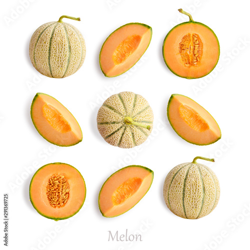 Set of ripe melon photo