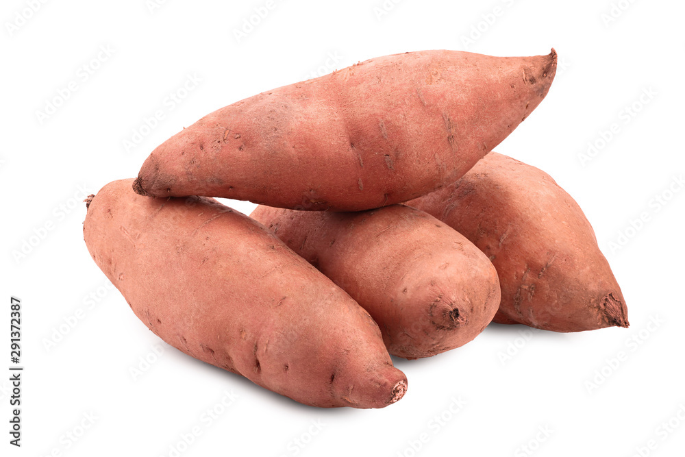 Sweet potato isolated on white background closeup Sweet potato isolated on white background closeup