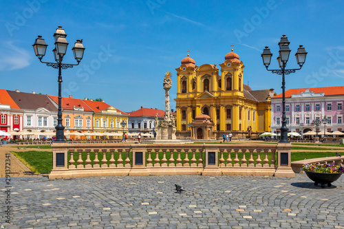 Roman Catholic Cathedral of Saint George, Union Square in Timisoara, Romania. Image photo