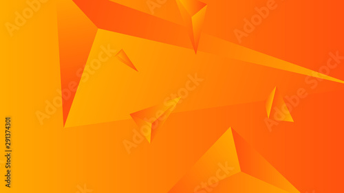 Orange triangle polygon gradient. Element of color vector