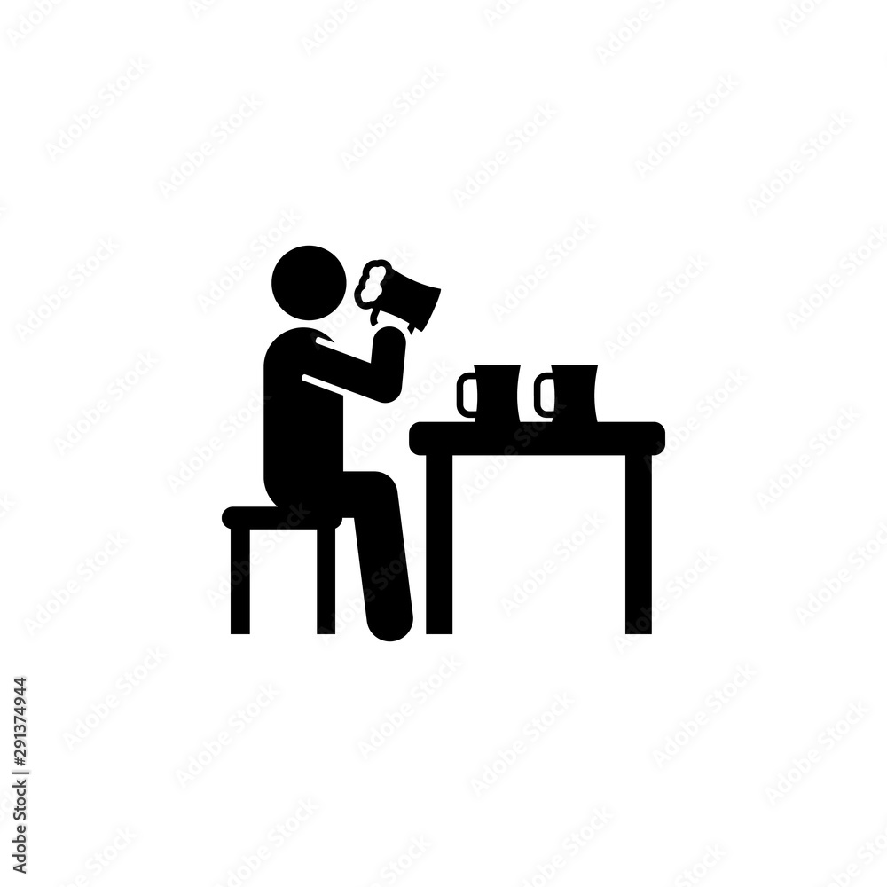 Furniture man beer icon. Element of oktoberfest icon Furniture man beer icon. Element of oktoberfest icon