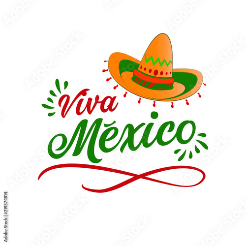 Mexican banner layout design. mexican hat. Viva Mexico holiday. vector illustration