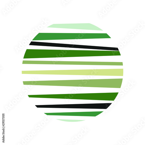 Sun icon. Halftone orange circle with gradient texture circles logo design element. Vector illustration