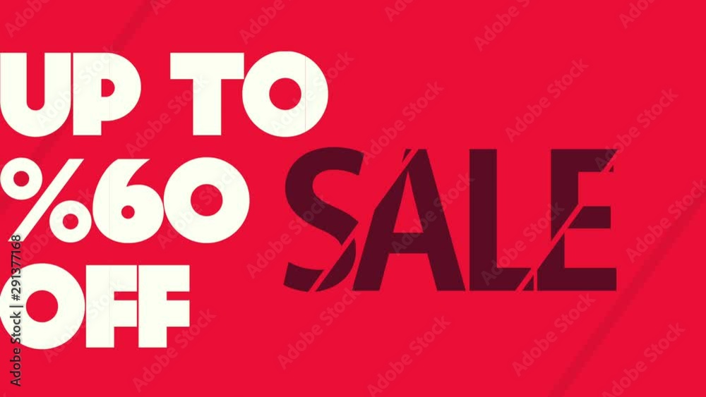 Sale Up to %60 Off Title Animations black and red background Sale Up to %60 Off Title Animations black and red background
