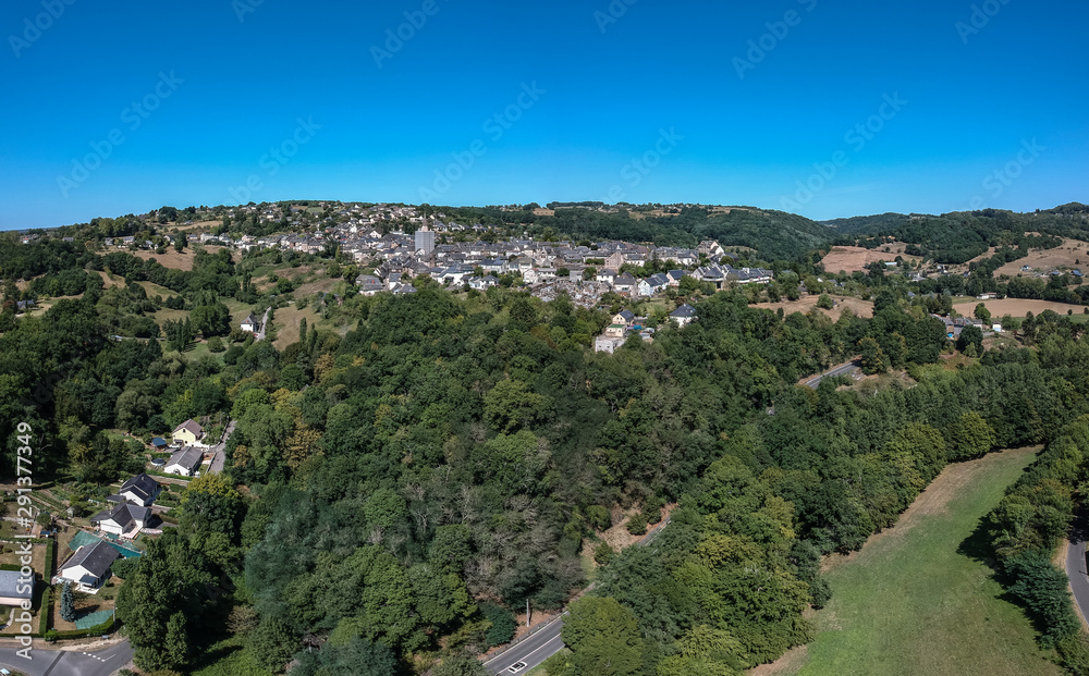 Naklejka premium Donzenac (Corrèze, France) - Vue aérienne