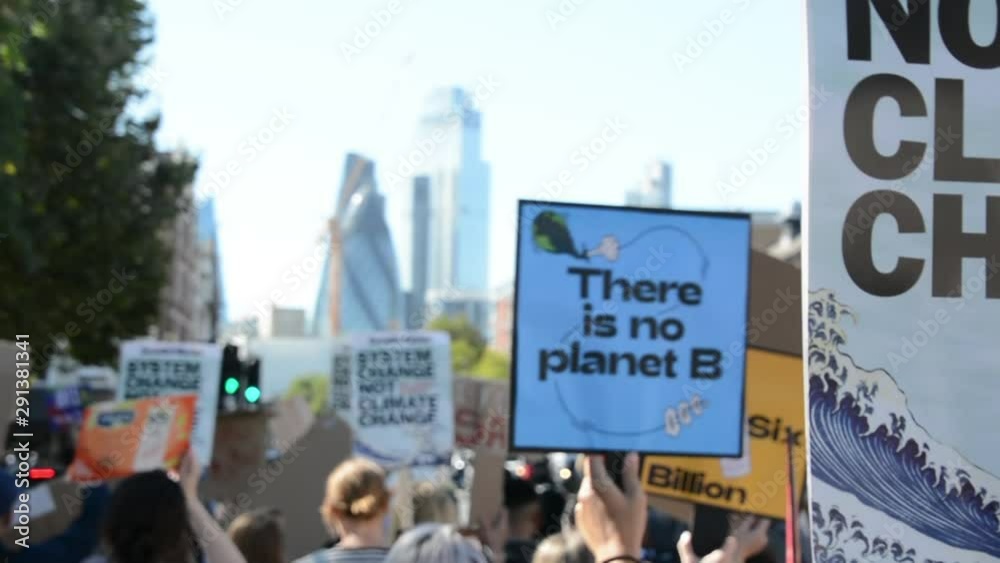 Students protest against climate change in London