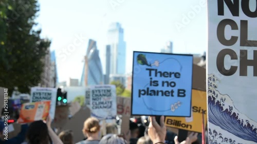 Students protest against climate change in London