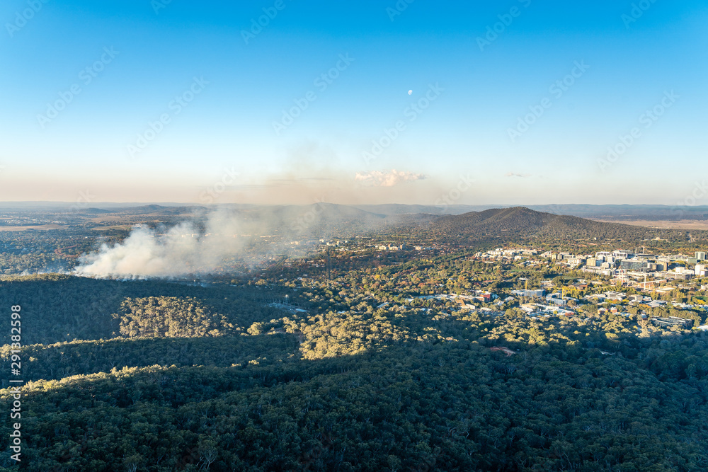 Controlled burn-off in Canberra, Australia