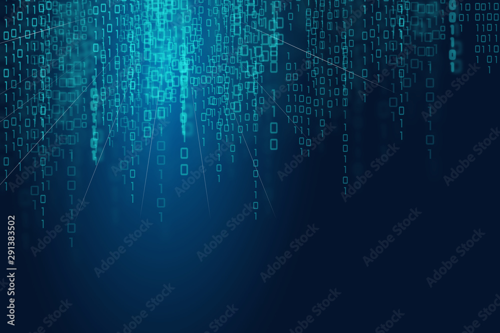 binary data matrix network technology background as digital abstract background