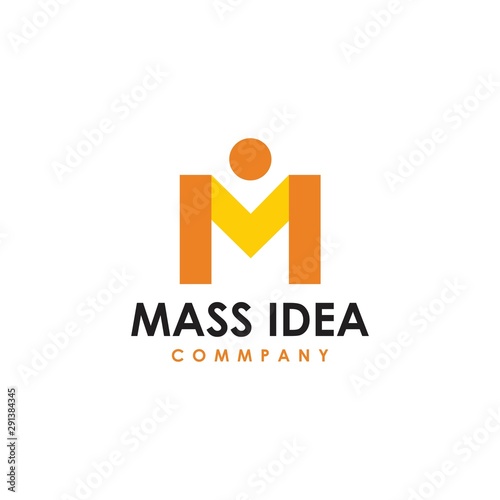 M logo design modern and simple