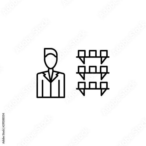 Assort icon. Element of procurement process thin line icon