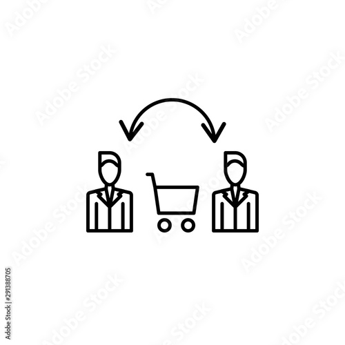 Customer icon. Element of procurement process thin line icon