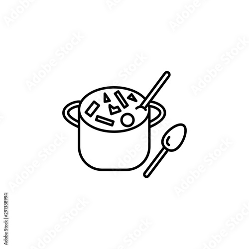 Russia, borscht icon. Element of Russia thin line icon