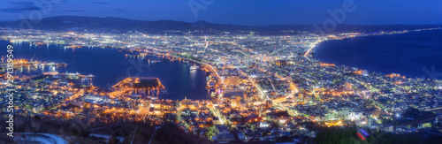 北海道・函館市 冬の函館山からの夜景（クリスマスシーズン）