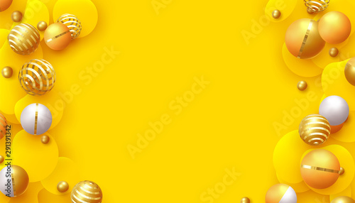 Balls golden and silver