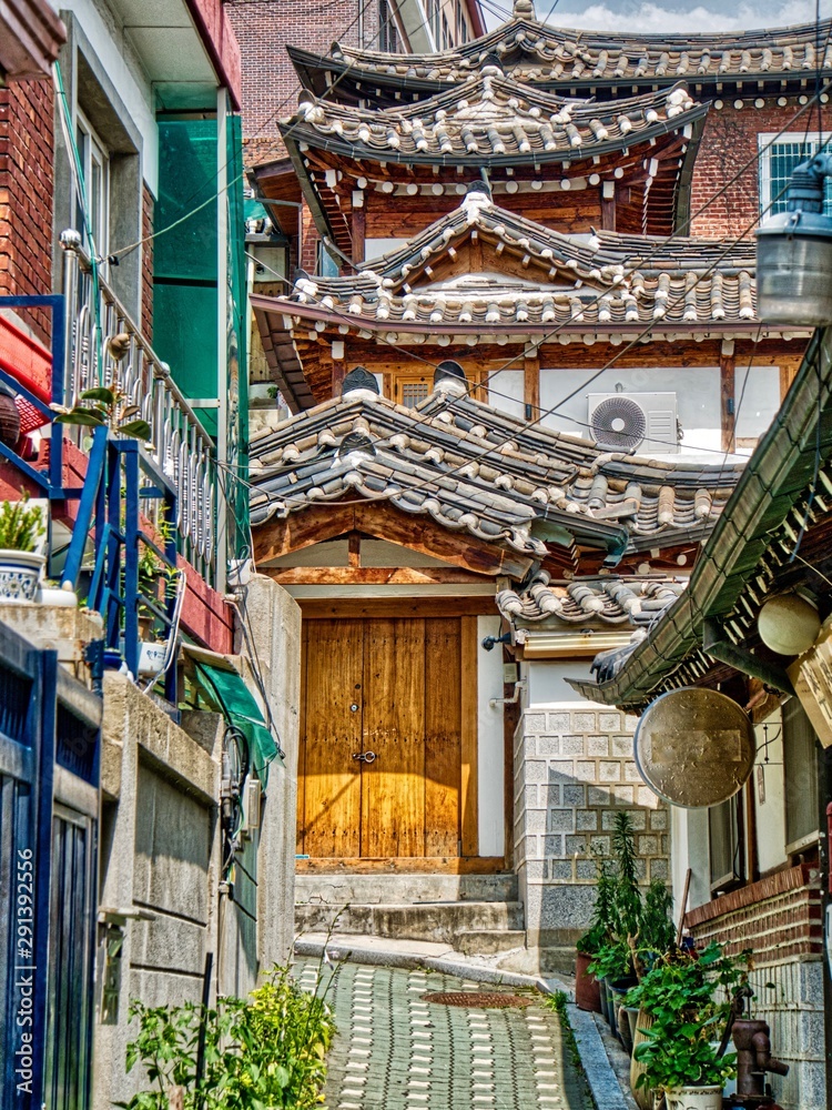 Bukchon Hanok Village, Seoul, Korea, Traditional Korean house