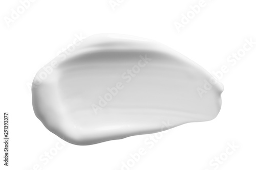 Принти на полотні White cosmetic creme smear swipe smudge isolated on white background