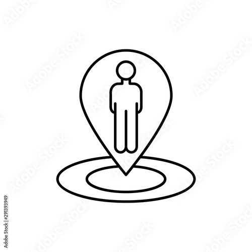 Area space location icon. Element of overpopulation thin line icon