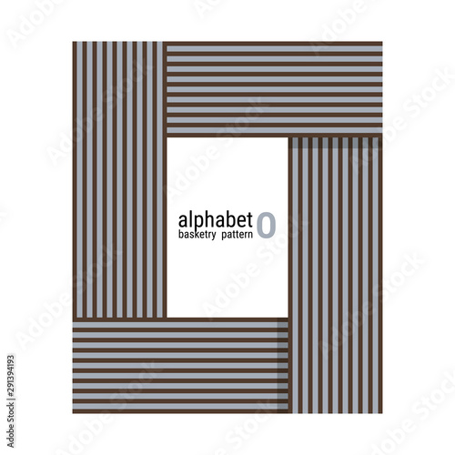 O - Unique alphabet shape design with Basketry pattern