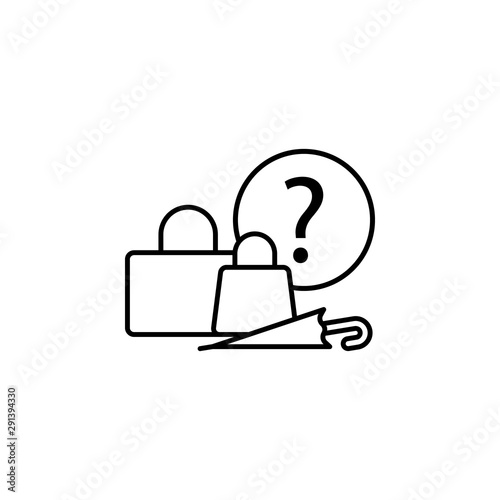 Lost items icon. Element of public services thin line icon