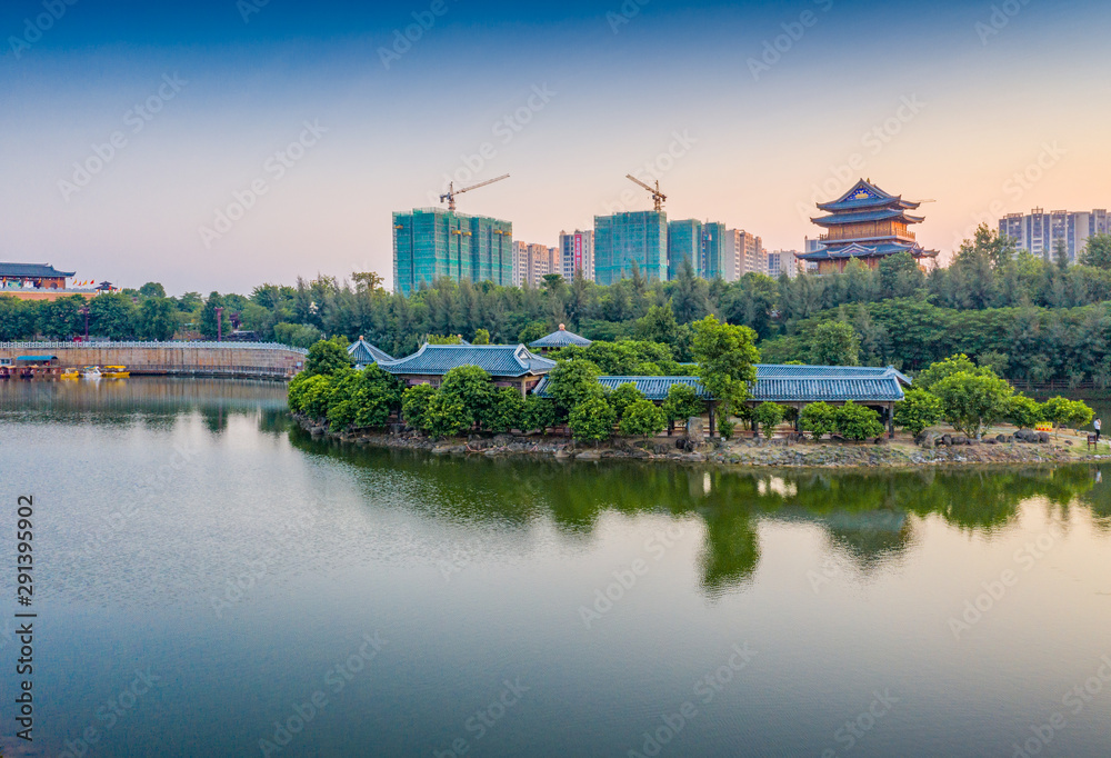 The architectural scenery of Confucius cultural city in suixi, guangdong