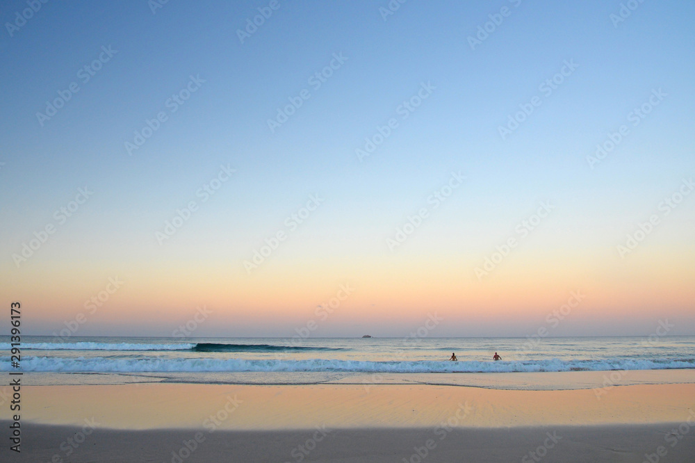 Sunset at Belongil beach, Byron Bay, Australia