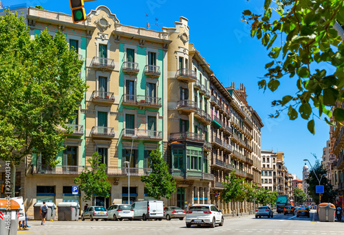 Streets in Eixample district, Barcelona