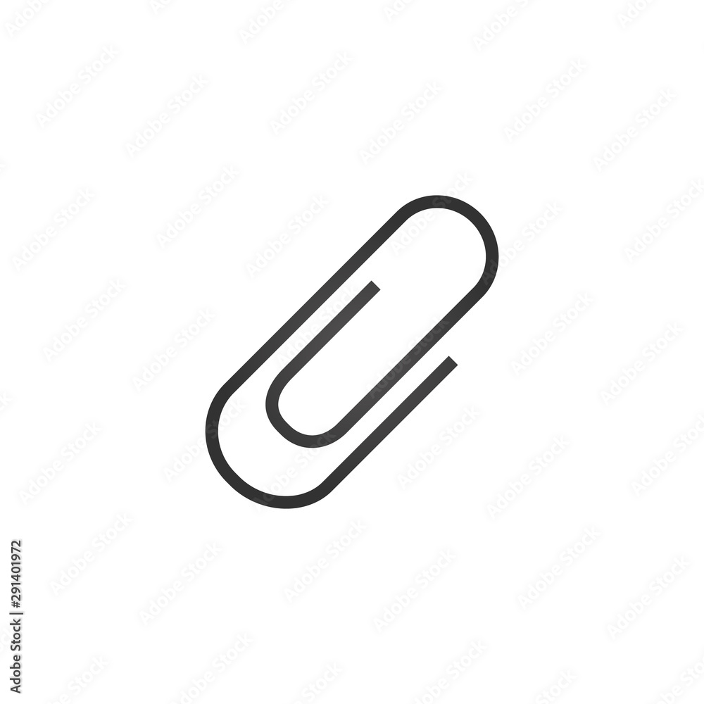 Paper clip icon . Stock vector illustration isolated on white background. Paper clip icon . Stock vector illustration isolated on white background.