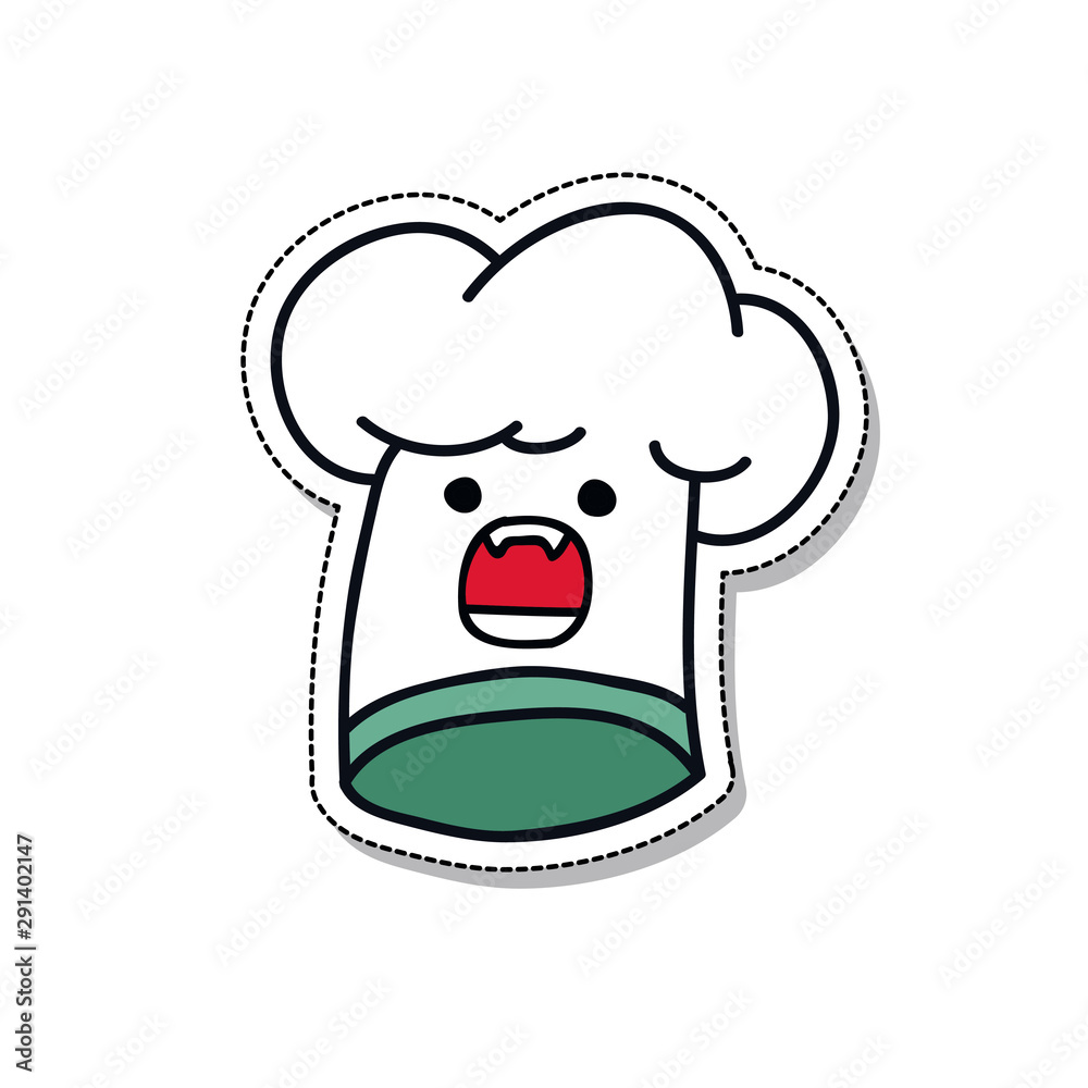 chef hat doodle icon, vector illustration chef hat doodle icon, vector illustration