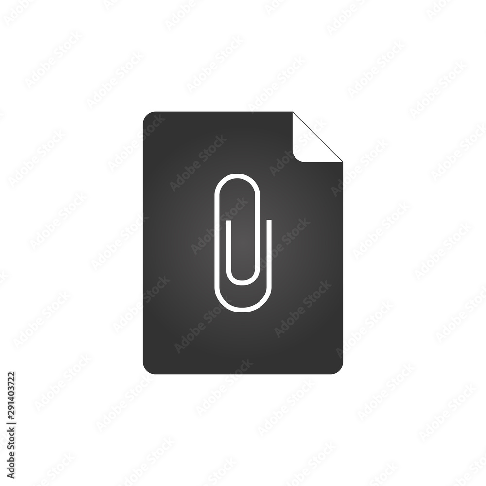 paper clip attachment icon. Stock vector illustration isolated on white background. paper clip attachment icon. Stock vector illustration isolated on white background.
