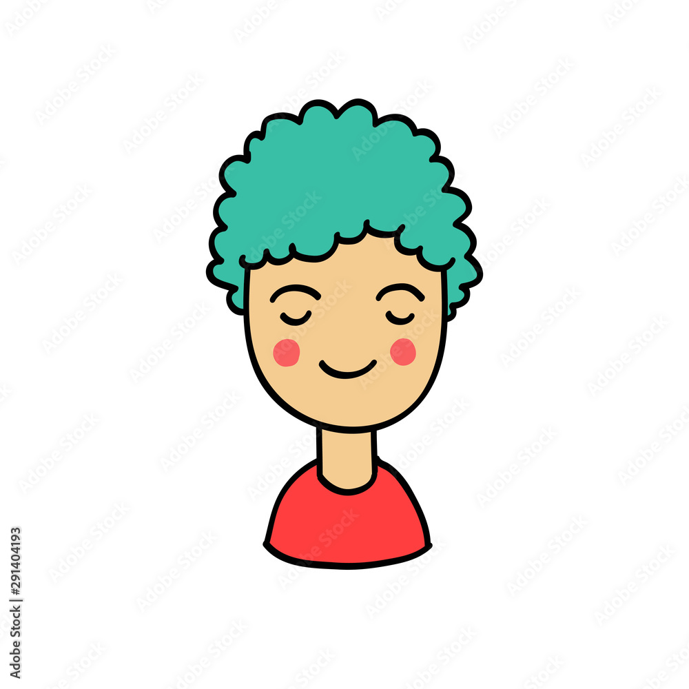girl or boy doodle icon, vector illustration girl or boy doodle icon, vector illustration