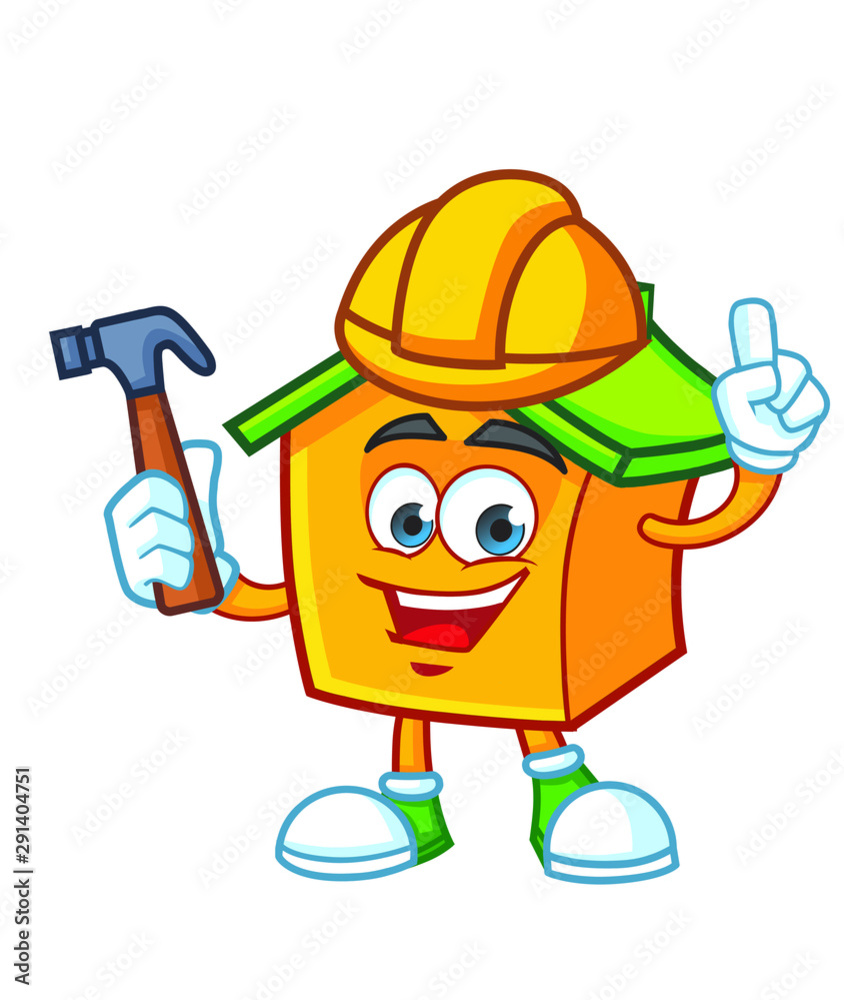 home mascot character construction character home mascot character construction character