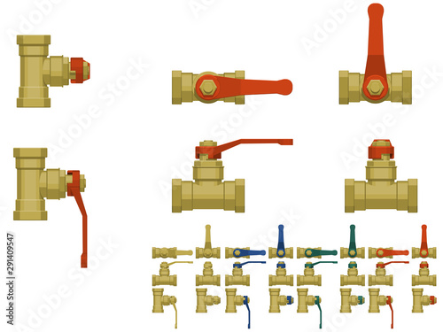 Isolated ball valve on transparent background