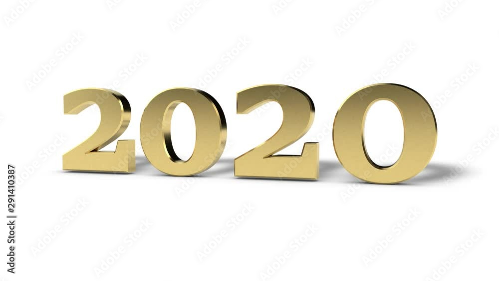 3D animation of the destruction and disappearance of the old 2019 and 2020 the emergence of a Golden new year. 3D animation of the destruction and disappearance of the old 2019 and 2020 the emergence of a Golden new year.