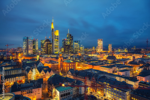 Frankfurt am Main at dusk  Germany