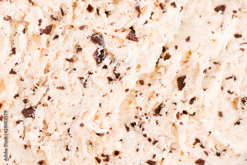 Vanilla ice cream with chocolate chips - straciatella. Fresh, sorbet