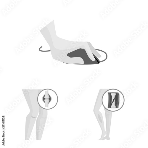 Fototapeta Naklejka Na Ścianę i Meble -  Isolated object of suffering and injury logo. Collection of suffering and damage stock symbol for web.